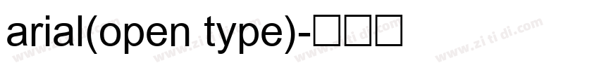arial(open type)字体转换